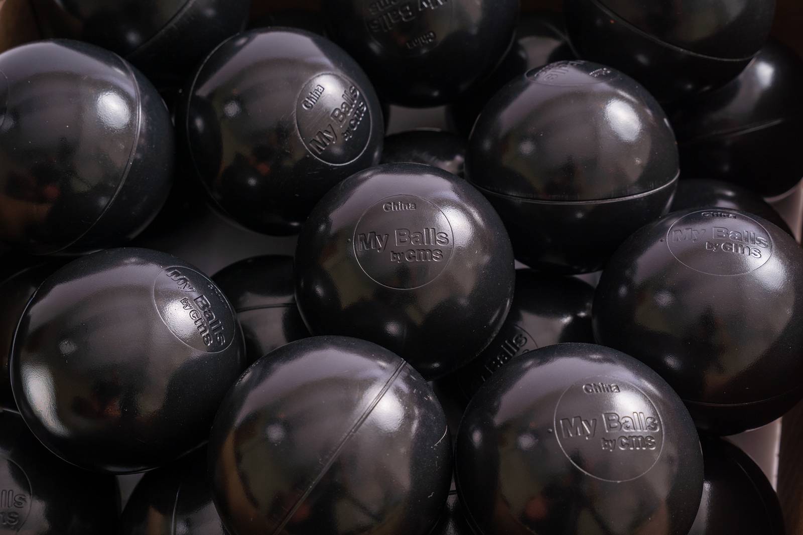 15 g commercial grade ball pit balls, black color