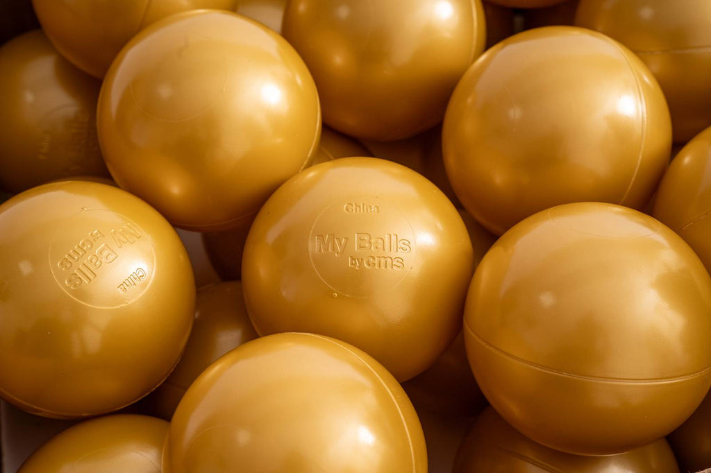 15 g commercial grade ball pit balls, gold color