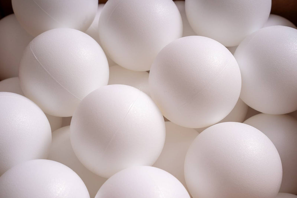 15 g commercial grade ball pit balls, white matte color