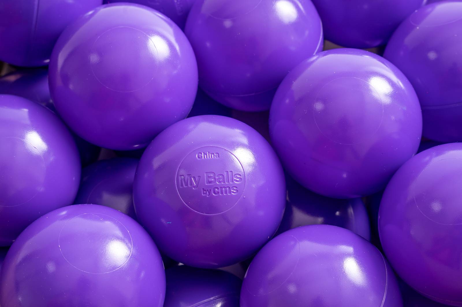 15 g commercial grade ball pit balls, purple color