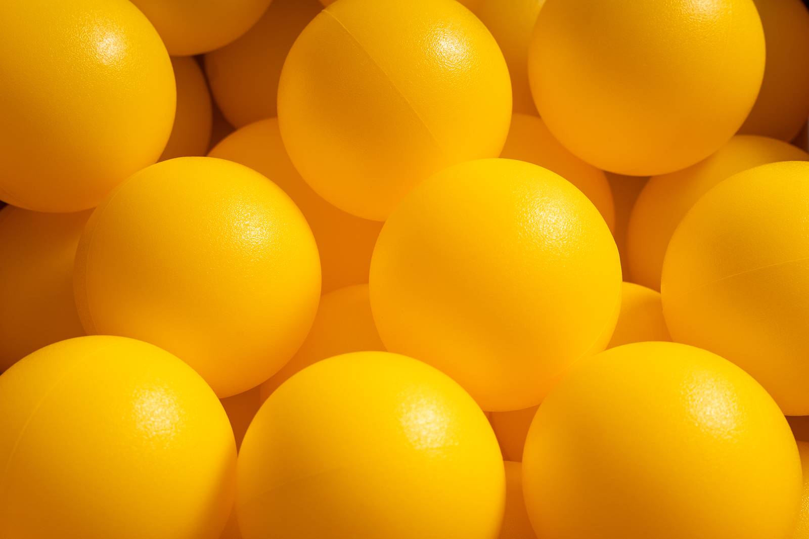 15 g commercial grade ball pit balls, yellow matte color